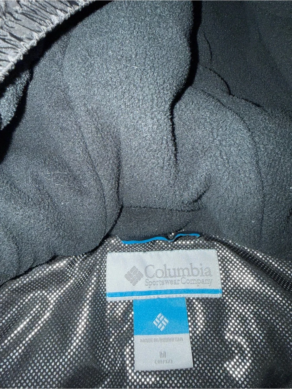 Columbia Black & Gray Camo Hooded Jacket, Youth Med